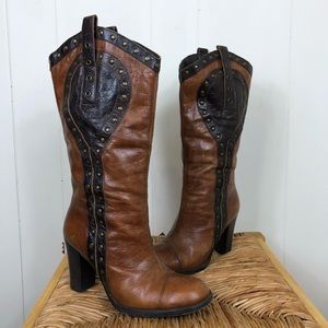 Kenneth Cole Heeled Western Boots Sz 6.5